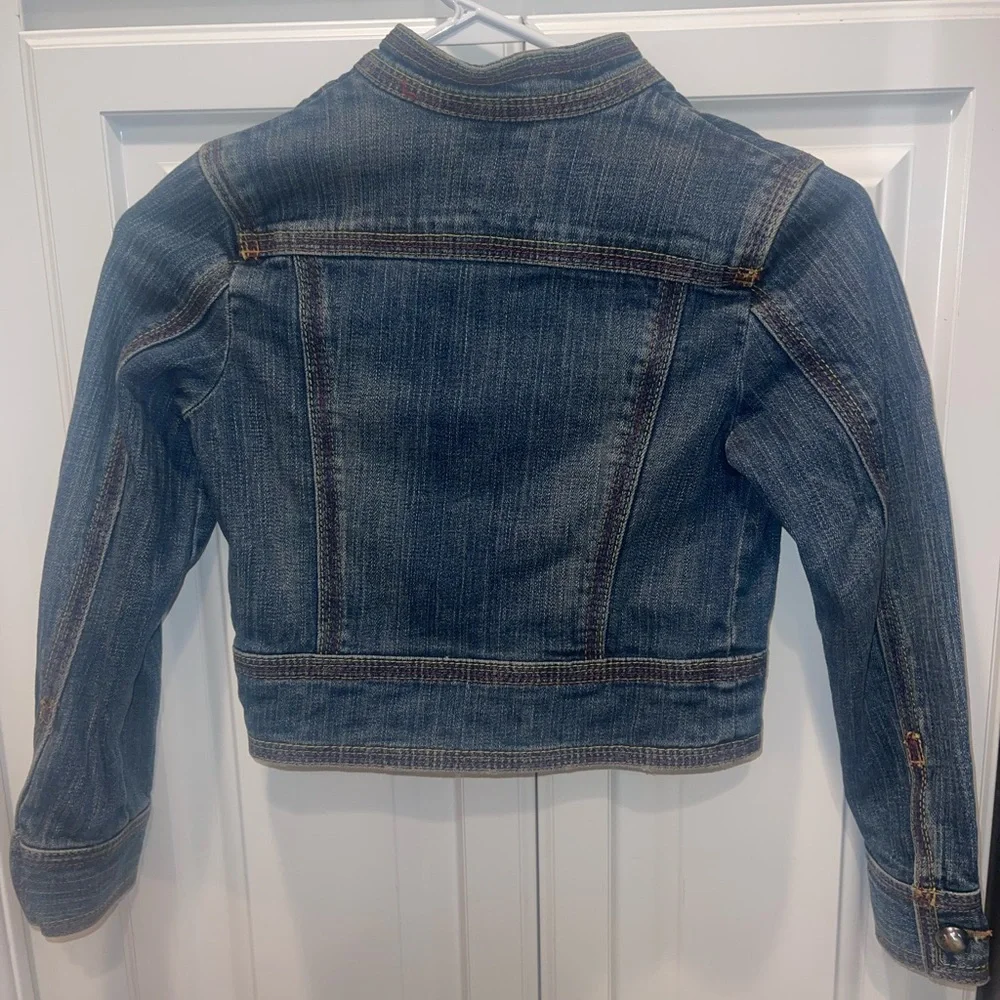 Old Navy Girls Jean Jacket‎ Silver Buttons sz M